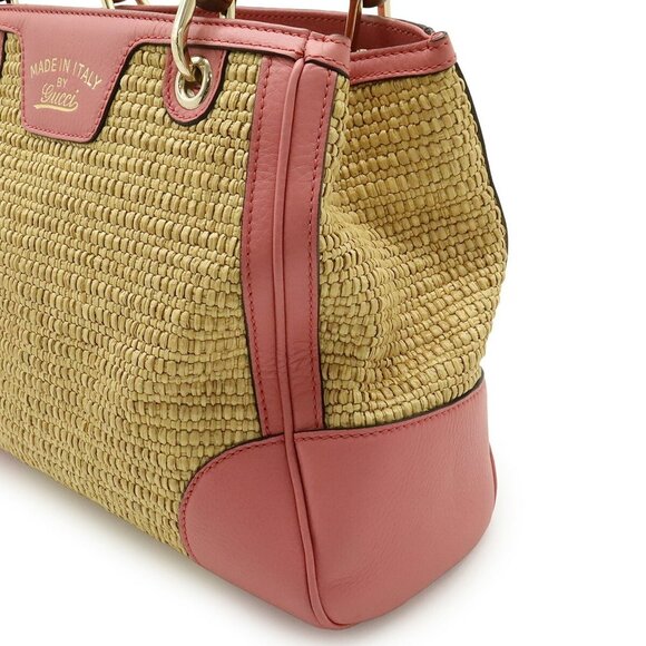 GUCCI Pink Leather Bamboo Shoulder Bag - Picture 10 of 10